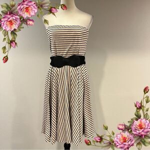 Maurice’s striped staples a-line midi dress with belt size L